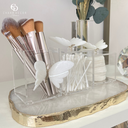 Ver imagem 2 de Kit Porta Pincel, Porta Cotonete e Porta Algodão Borboleta Branca