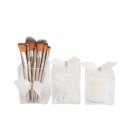 Ver imagem 3 de Kit Porta Pincel, Porta Cotonete e Porta Algodão Borboleta Branca