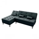 Ver imagem 3 de Sofá Cama com Chaise 3 Lugares 2,00 Mts Nice Matrix Preto
