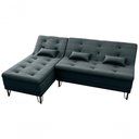 Ver imagem 4 de Sofá Cama com Chaise 3 Lugares 2,00 Mts Nice Matrix Preto
