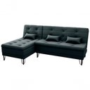 Ver imagem 1 de Sofá Cama com Chaise 3 Lugares 2,00 Mts Nice Matrix Preto