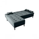 Ver imagem 2 de Sofá Cama com Chaise 3 Lugares 2,00 Mts Nice Matrix Preto