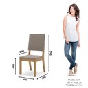 Ver imagem 3 de Kit com 6 Cadeiras de Jantar - Milla Cinza/Marrom