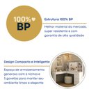 Ver imagem 5 de Penteadeira Escrivaninha em L com Espelho LED 5 Gavetas 6 Nichos Branco