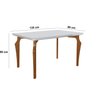 Conjunto Sala de Jantar Mesa Tampo Vidro/mdf com 4 Cadeiras Linho Marialice - 3