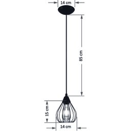 Pendente Aramado Teardrop Preto Sala Quarto Cozinha Banheir - 2
