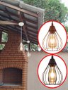 Ver imagem 3 de Pendente Aramado Teardrop Preto Sala Quarto Cozinha Banheir