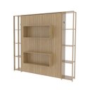 Ver imagem 6 de Cama Articulada de Casal com 8 Prateleiras e 2 Nichos 209,9x198,5cm CM8040 Marrom/Amendoa