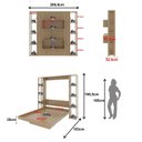 Ver imagem 4 de Cama Articulada de Casal com 8 Prateleiras e 2 Nichos 209,9x198,5cm CM8040 Marrom/Amendoa