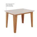 Ver mais imagens de Mesa de Jantar Retangular Divine com Vidro 1,20x90 e 4 Cadeiras Vegas em Madeira Maciça