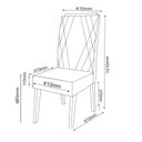 Ver imagem 4 de Mesa de Jantar Retangular Divine com Vidro 1,20x90 e 4 Cadeiras Vegas em Madeira Maciça