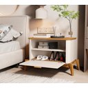 Ver imagem 6 de Mesa de Cabeceira Buriti com Puxador e Pés em Madeira Maciça