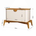 Ver imagem 4 de Mesa de Cabeceira Buriti com Puxador e Pés em Madeira Maciça Bege