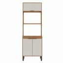 Ver imagem 2 de Armário para Cozinha Paneleiro Torre Forno e Microondas com 3 Portas Cinamomo/Off White