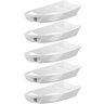 Conjunto 5 Barcas para Sushi Comida Japonesa Oriental Brancas Uno Coza Plástico 27,5x13cm - 1