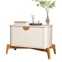 Ver mais imagens de Mesa de Cabeceira com Puxador e Pés em Madeira Maciça Buriti