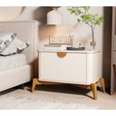 Ver imagem 2 de Mesa de Cabeceira com Puxador e Pés em Madeira Maciça Buriti