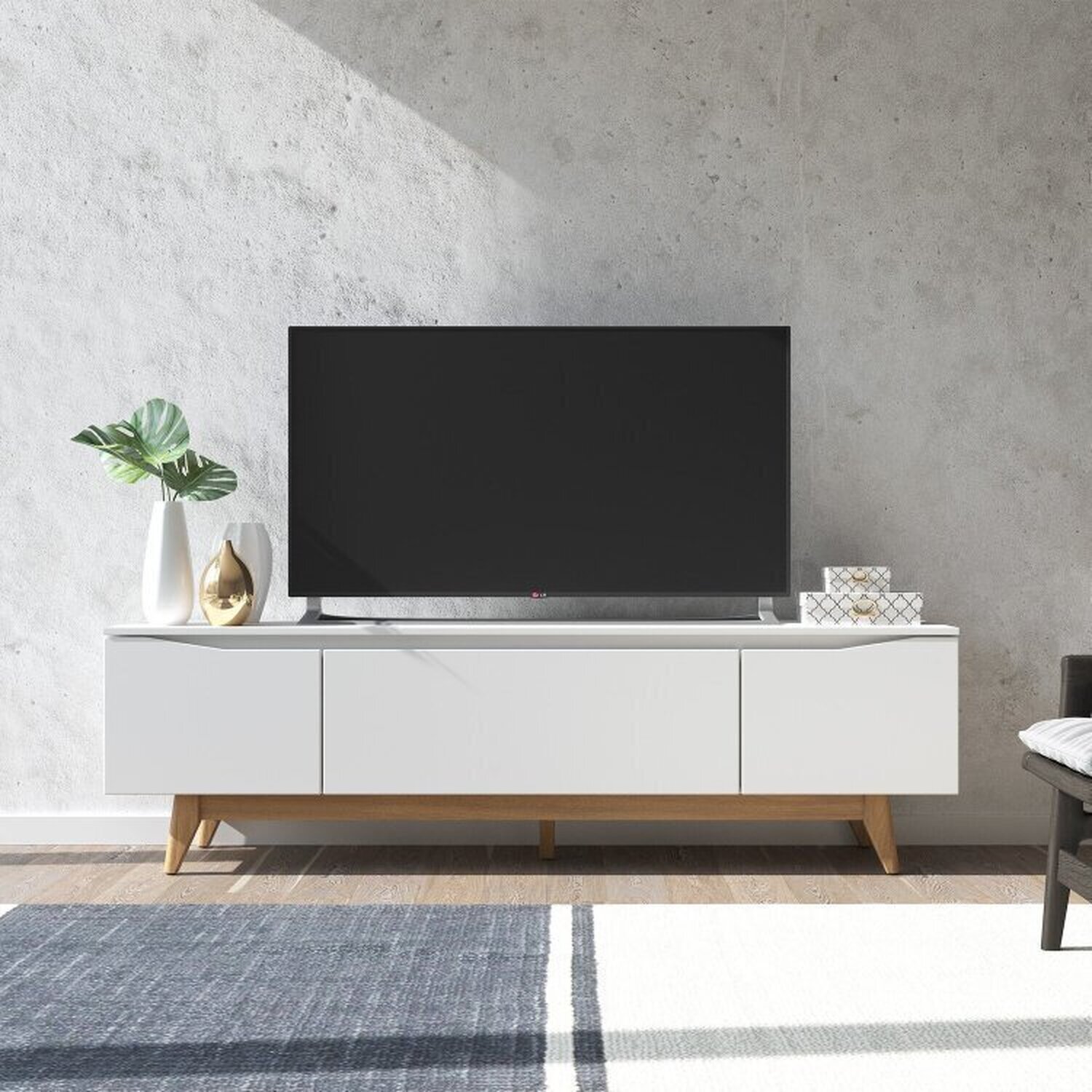 Rack Flynt com Painel Oslo 180 Cm para Tv até 75 Polegadas - 8