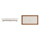 Ver imagem 4 de Rack com Painel para TV até 75 Polegadas MDF 180CMX187,9cm Pés em Madeira Maciça Flynt Oslo Bege
