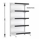 Ver imagem 4 de Gondola Centro 170 Fit Ate 3 Metros 2 Ponta Branco 40b Pe Preto