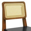 Ver imagem 6 de Banqueta Gabi Madeira Maciça Encosto Telinha C- 68cm Altura - Amêndoa Assento Preto Madeira