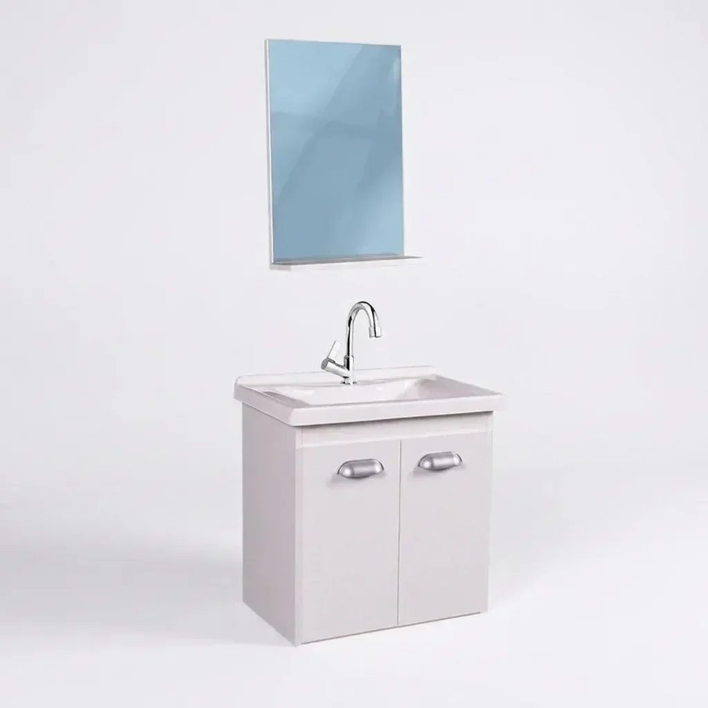 Ver imagem 2 de Gabinete de Banheiro com Espelheira Kit Brasilia 45cm Branco