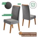 Ver imagem 7 de Mesa de Jantar Retangular Dakar 1,60x90 com Vidro e 6 Cadeiras Vegas em Madeira Maciça