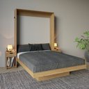 Ver imagem 1 de Cama Articulada de Casal 209x198cm com 2 Mesas de Cabeceira, Nichos e Gavetas Cm8041