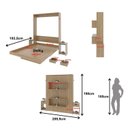 Ver imagem 4 de Cama Articulada de Casal 209x198cm com 2 Mesas de Cabeceira, Nichos e Gavetas CM8041 Marrom/Amendoa