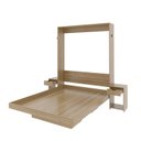 Ver imagem 5 de Cama Articulada de Casal 209x198cm com 2 Mesas de Cabeceira, Nichos e Gavetas CM8041 Marrom/Amendoa