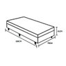 Cama Box Baú Blindado Solteiro Casa Nobre Corino Bege 41x78x188 - 4