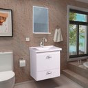 Ver imagem 1 de Gabinete de Banheiro com Espelheira Kit Guarulhos 50cm Branco
