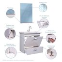 Ver imagem 2 de Gabinete de Banheiro com Espelheira Kit Guarulhos 50cm Branco