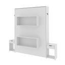 Ver imagem 6 de Cama Articulada de Casal 209x198cm com 2 Mesas de Cabeceira, Nichos e Gavetas CM8041 Branco