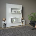 Ver imagem 2 de Cama Articulada de Casal 209x198cm com 2 Mesas de Cabeceira, Nichos e Gavetas Cm8041