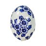 Ovo de Páscoa Decorativo 8x5cm Porcelana Azul e Branca C - 1