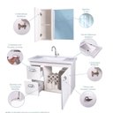Ver imagem 4 de Gabinete de Banheiro com Espelheira Kit Campinas 60cm Branco