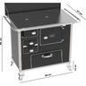 Fogão Lenha Gabinete Esquerdo 85x89x67 Cm - 4
