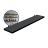 1 Prateleira Preta 50X10 Com Suporte Flutuante Mdf  Organizadora Decoração Cozinha Quarto Banheiro - 2