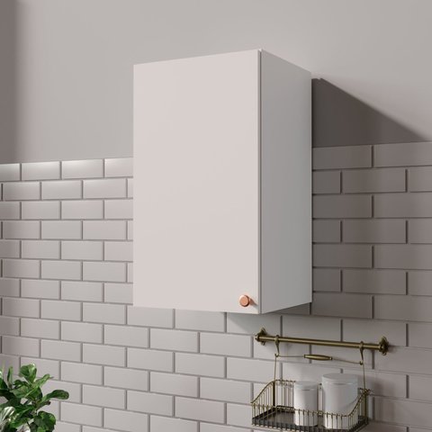 Aéreo 1 Porta 40cm Arizona CabeCasa MadeiraOriginals Branco/Cobre