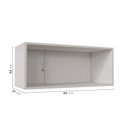 Ver imagem 2 de Armário Aéreo Planejado Porta Basculante 80cm Arizona CabeCasa MadeiraOriginals Branco/Cobre