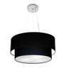 Lustre Duplo Cilíndrico Md-4369 Tecido 45x40cm Bivolt Preto - 1
