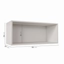 Ver imagem 2 de Armário Aéreo Planejado Porta Basculante 90cm Arizona CabeCasa MadeiraOriginals Branco/Cobre