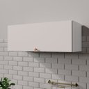 Ver imagem 1 de Armário Aéreo Planejado Porta Basculante 90cm Arizona CabeCasa MadeiraOriginals Branco/Cobre