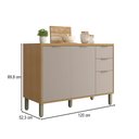 Ver imagem 4 de Balcão de Cozinha 120 cm Colors 3 Portas 2 Gavetas Freijó/Cinza Níquel - Kits Paraná
