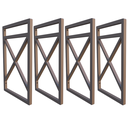 Ver imagem 1 de Quatro Suportes Estilo Industrial P/prateleiras 20cm Profun.:Marrom