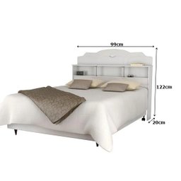 Cabeceira Estrela Solteiro 0.90 Branco - Vitamov - 3