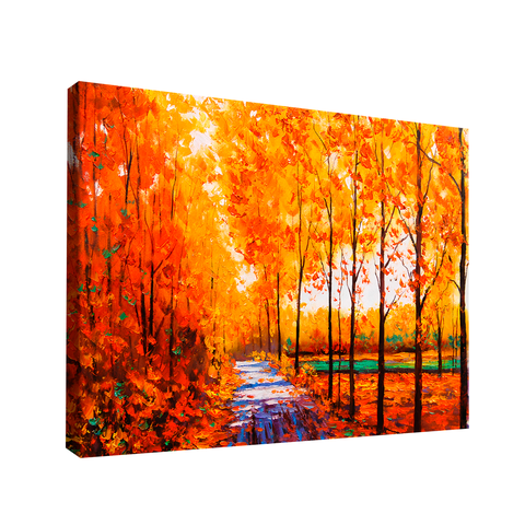 QUADRO DECORATIVO PAISAGEM DE OUTONO Médio 84x54