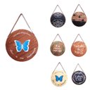 Ver imagem 1 de 10 U Quadros Decorativos Sala Quarto Madeira Mosaico 28x28 Cor:borboleta Rustico