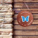 Ver imagem 5 de 10 U Quadros Decorativos Sala Quarto Madeira Mosaico 28x28 Cor:borboleta Rustico